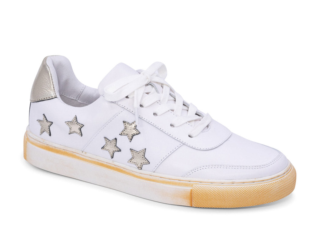 White rose outlet gold leather converse