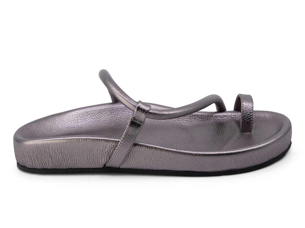 Zina_Gunmetal Leather_side view