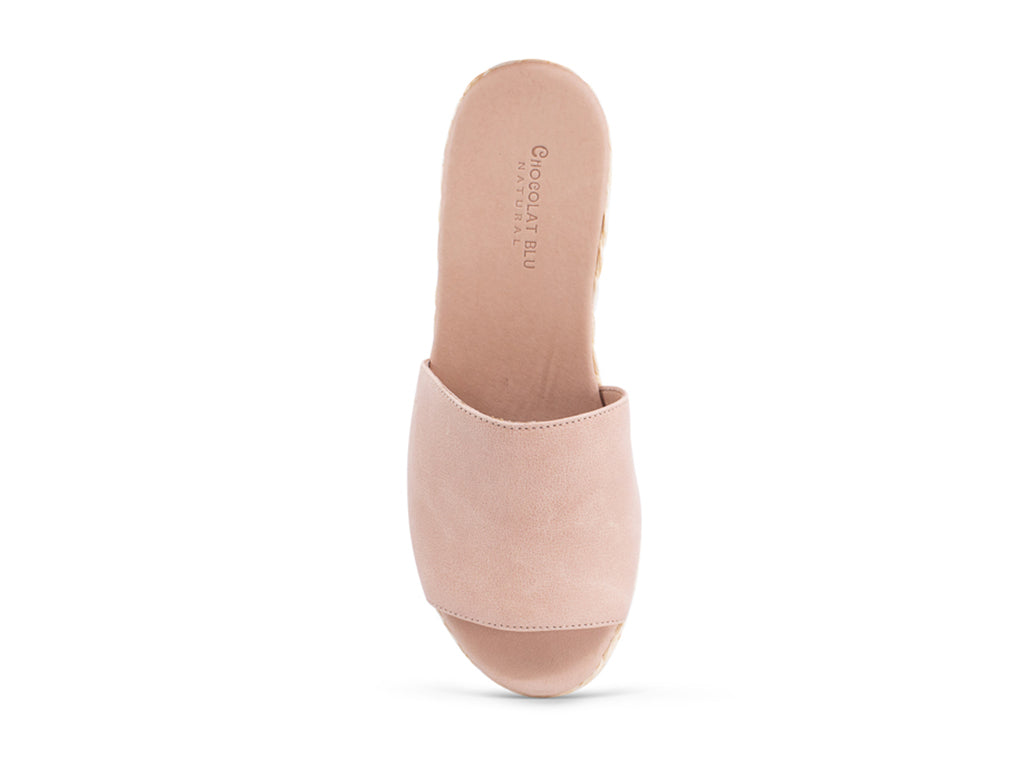 Yuri Nude Leather Slides
