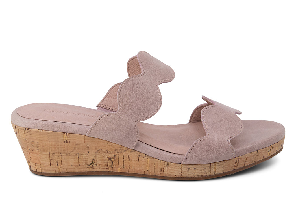 Fira_Rose Leather_side wedge view