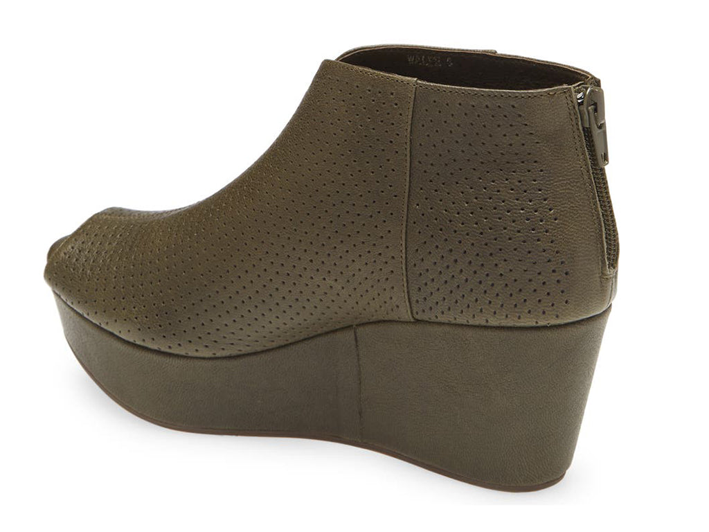 Walee Olive Leather Wedge