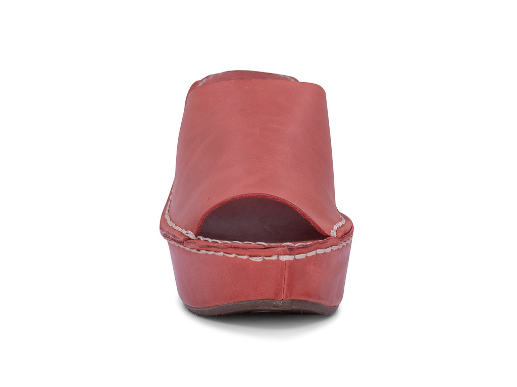 Westbrook Red Leather Slides